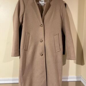 EUC Y2K Abercrombie & Fitch A&F Camel Color Wool Blend Dad Coat Woman’s Size XSP